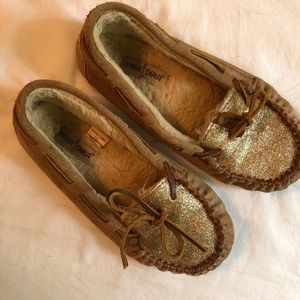 Minnetonka glitter moccasins